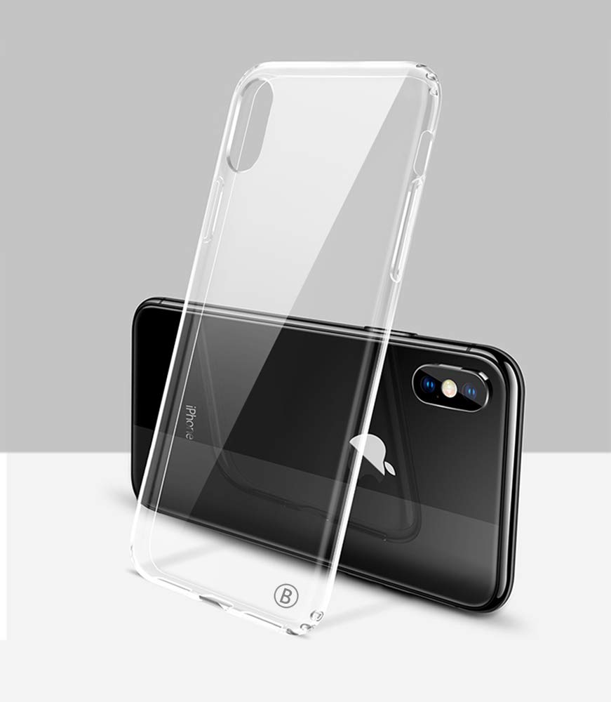 iPhone Xs Max Case,PC TPU Hybrid 2 in 1 Protective Case for iPhone Xs Max, Transparent iPhone case, Anti-Scratch Hard Back,iPhone 6.5\