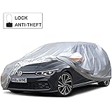 kayme Hatchback Car Cover for Automobiles All Weather Waterproof, Outdoor Cover Sun Uv Rain Protection, with Lock and Zipper