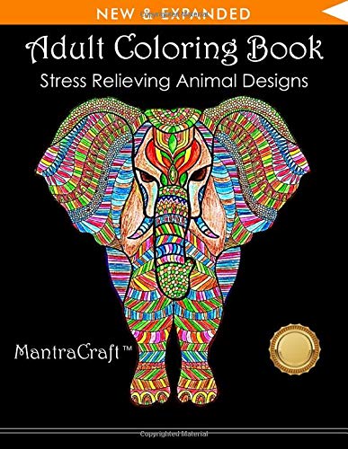 Amazon Com Adult Coloring Book Stress Relieving Animal Designs 9781945710797 Mantracraft Books amazon com adult coloring book stress