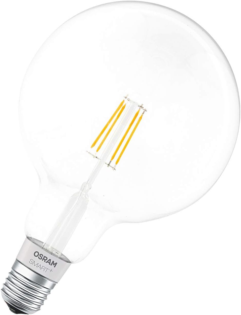 OSRAM Smart+ LED Filament Globe, Bluetooth Lamp with E27 Socket, Dimmable, 50 W Replacement, Warm White - Image 3