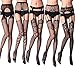akiido Fishnet Stockings Fishnet Tights Thigh High Stockings Pantyhose High Waist Tights