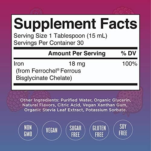 Liquid Iron for Kids & Adults by MaryRuth's from Ferrochel® Ferrous