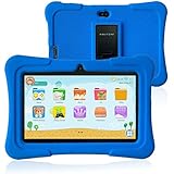 Pritom 7 inch Kids Tablet | Quad Core Android,1GB RAM+16GB ROM | WiFi,Bluetooth,Dual Camera | Educationl,Games,Parental Control,Kids Software Pre-Installed with Kids-Proof Case (Dark Blue)