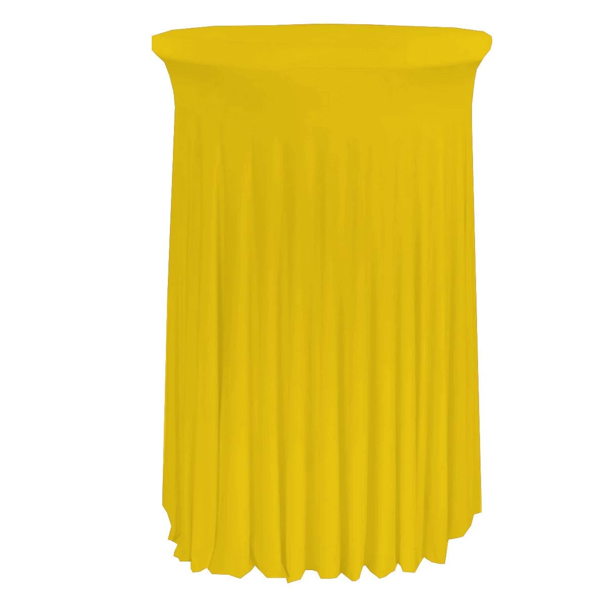 GABALITAINS Tablecloth Spandex Underskirt Dining Table Cloth Stretchy Round Stand (Yellow, 60cm Diameter)