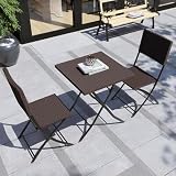 Garden Vida Capri 2 Seater Rattan Bistro Set Outdoor Furniture (Brown) view 10