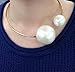 wiipujewelry WIIPU Shiny Wire Hook Loop Big White Pearl Choker Bib Collar Necklace Bracelet Set(D781)