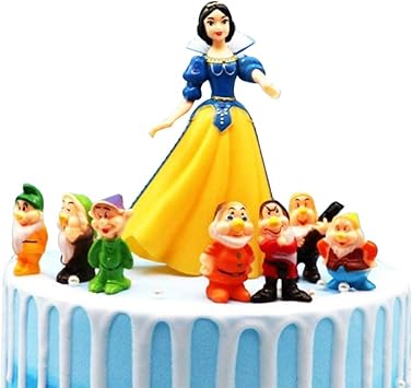Blanche Neige Et Sept Petits Nains Figure Jouet En Plastique Modele Ornements De Gateau Version Anime Snow White Cake Decoration Pvc Chiffres Jouet Cake Topper Hand Made Model Cadeau Pour Enfants Amazon Fr Jeux Et
