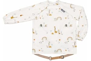 BIBaDO Baby & Toddler Weaning Bib Coverall Attaches to Your Babies Highchair & Table Sleeved Waterproof Catches Food
