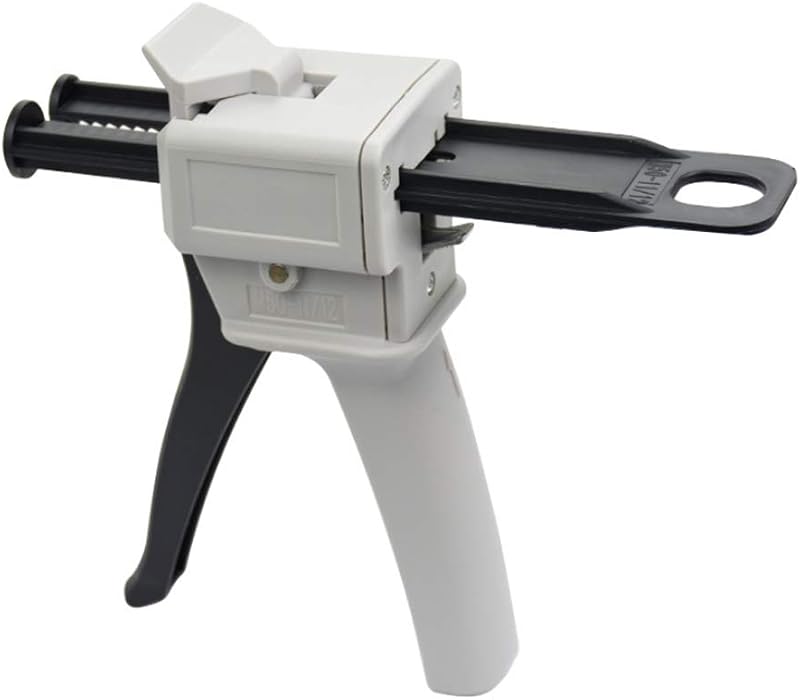 Yarrkc 50ml Dispenser Gun AB Glue Cartridge Applicator 1:1 1:2 Ratio Plastic
