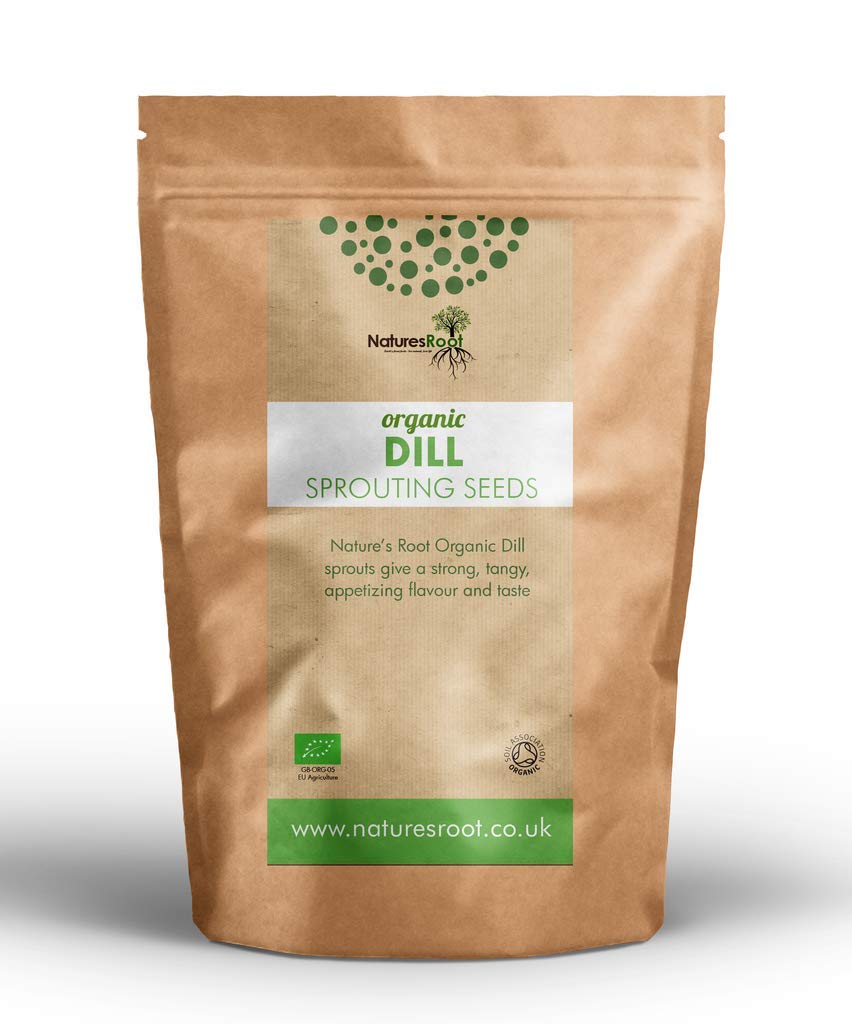 Nature’s Root Organic Dill Sprouting Seeds 250g - Dill Microgreens | Non-GMO Micro Herb | Strong Aromatic Flavour | Soil Association Certified Organic