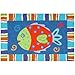 Tropical Reef Smiling Fish JellyBean Accent Rug