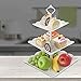Kingsnow 3-Tiered White Pastry Stand Cake Stand Dessert Stand Cupcake Stand Holder Serving Platter for Party Wedding Home Decor