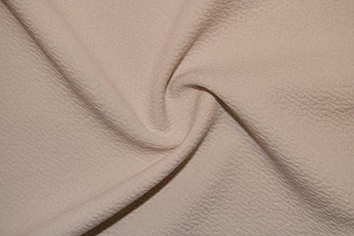 Liverpool Scuba Techno Double Knit Fabric 90% Polyester 10% Lycra Spandex Stretch 56"-58" By The Yard (Tan)
