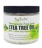 Buy Natural Therapeutic Foot Soak With Tea Tree Oil, Epsom Salt, Dead Sea Salt, MSM - Help Treat Athletes Foot, Foot Odor, and Remove Calluses 16oz