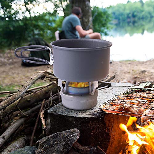 KBNIAN Alcohol Kachel Cross Stand Rvs Pot Stand 3.78x1.14 Inch Draagbare Ondersteuning Rack Voor Wandelen Camping… - Image 7
