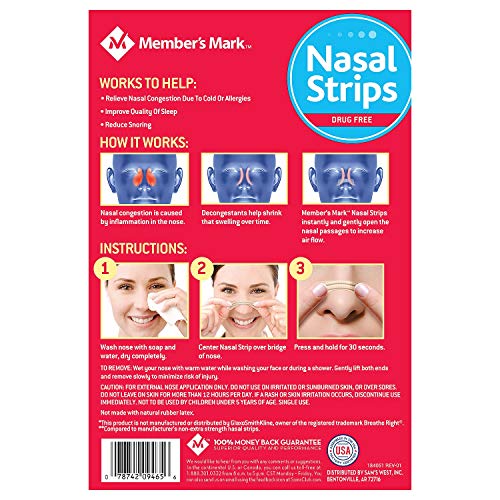 Member's Mark Extra Strength Nasal Strips, Tan 44 ct. A1 Pricepulse