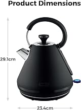 Tower Sera Pyramid Kettle 1.7L 3KW Smoked Black Trim T10079BLK view 6