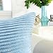 Home Brilliant Spring Decor Solid Supersoft Corduroy Pillow Cover 18x18 Decorative Velvet Throw Pillow Cover with Zipper for Bedroom Living Room, Sofa, Couch Bench, Light Blue, 18