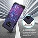YINLAI Note 9 Case Samsung Galaxy Note 9 Case 3 Layer Heavy Duty Full Body Shockproof Slim Hybrid Soft Silicone Rubber Rugged Bumper Hard PC Cover with Space Stars Design Phone Cases Purple Space