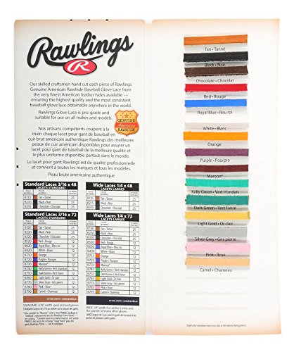 Rawlings Bulk Glove Lace Sample Card