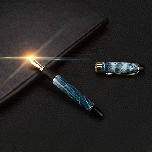 JinHao X450 Fountain Pen Matte Frosted Deluxe Black Extra Fine Nib (K)