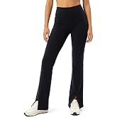 Zylioo Tall Womens Cotton Split Hem Flare Leggings with Pockets | Split hem option adds easy movement and polished style