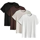 SOLY HUX Men's Basic T-Shirts 4 Packs Crew Neck Short Sleeve Summer Tee Layering Tops