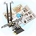 Pci Express Wifi Card Ac1300 PCIe Wireless Adapter 2.4/5 Ghz Dual Band internet Card for Desktop Windows 7/8.1/10 (EP-9607S)