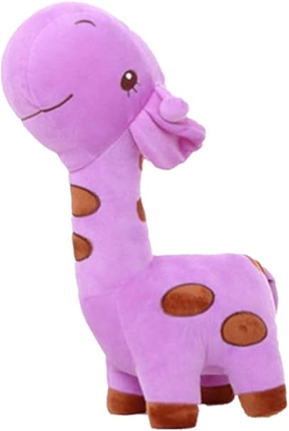 Amazon Cute Minor可愛いキリン ぬいぐるみ 高品質 可愛い動物ぬいぐるみ ソフト抱き枕クマ縫い包みプレゼントイベントお祝いふわふわ ぬいぐるみ ソフトマオ キリン ジラフ かわいいプレゼント イエロー 50cm パープル 抱き枕 オンライン通販