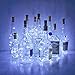 Decorman Wine Bottle Lights with Cork 12 Pcs 15 LEDs Cork Shape Silver Copper Wire Battery Powered LED Fairy String Lights for DIY/Decor/Party/Wedding/Christmas/Halloween