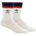 adidas Men's Originals Loose Fit Single Crew Socks, Off White/Collegiate Navy/Scarlet, Size 6-12