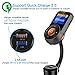 (Upgraded Version) Bluetooth FM Transmitter, Auto-Scan FM Wireless In-Car Radio Transmitter Adapter w/Quick Charge 3.0 and 2.4A Dual USB Port, Support AUX Output TF Card Slot 1.4 Inch Display