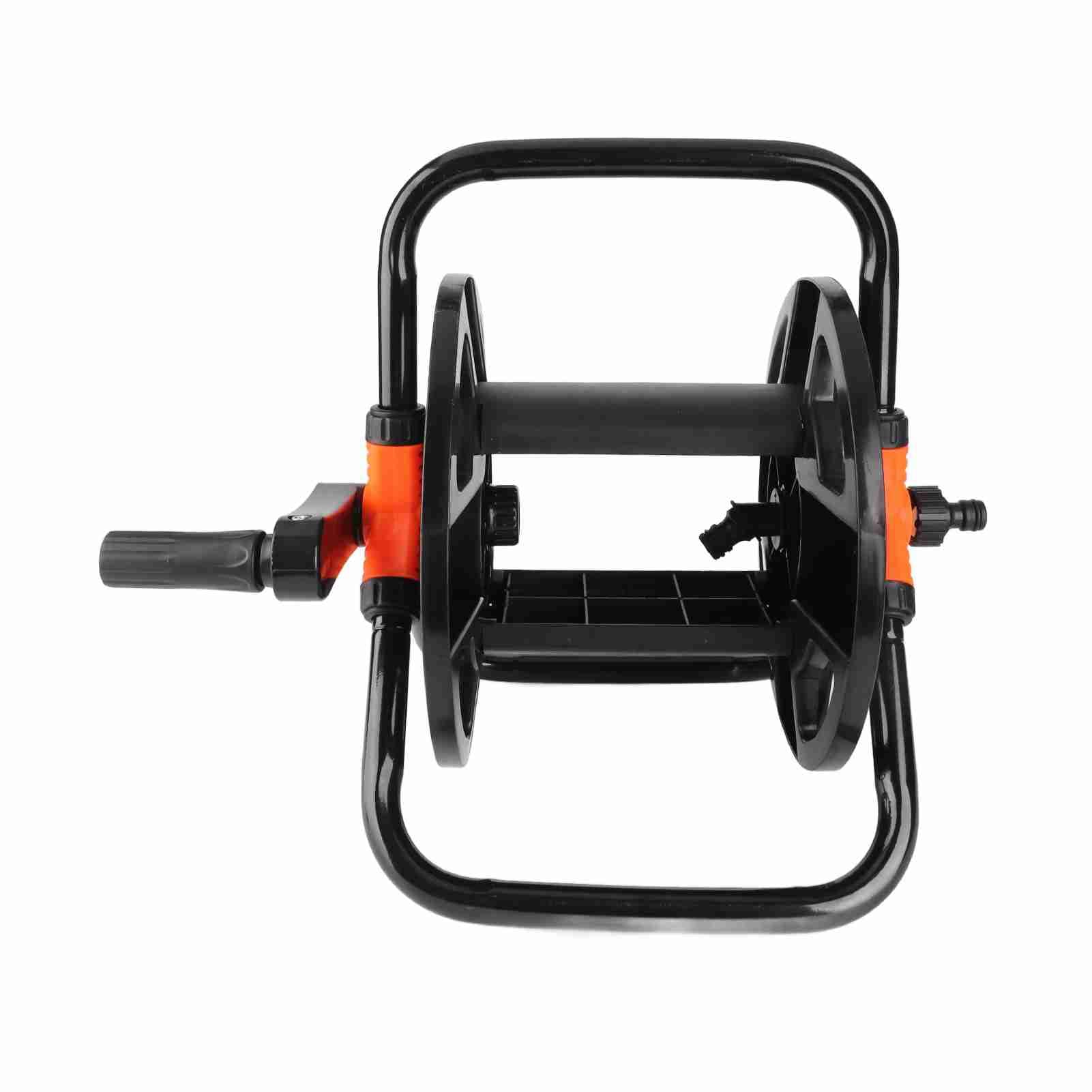 Pssopp Hose Reel, Water Pipe Storage Rack Garden Hose Reel ABS Single Arm Tool Hose Reel Cart with Wheels for Garden Car Washing Watering