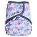 EcoAble Baby Waterproof PUL Cloth Diaper Cover AI2, Hook & Loop (Size 1/ 8-25lb, Elephant)