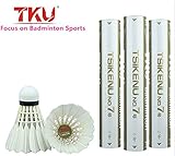 TKU - Badminton Feather Shuttlecock for Training - 1 Dozen (No 7)
