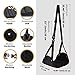 Celebrita MMA Foam Airplane Footrest Hammock, Portable Adjustable Leg Rest for Plane/Office/Home, Black