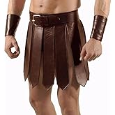 Medieval Leather Skirt 2PCS Wide Belt Thigh Armor Tassel Waist Armor Knights Skirt Cosplay Halloween Costume Viking Belt