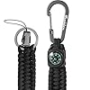 Techion-Paracord-Survival-Keychain-Compass-60-inch-Disassembled-Length-7-inch-Braided-Strong-Paracord-Keychain-with-Key-Ring-Compass-Carabiner-and-Quick-Release-Clip