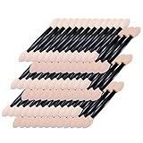 Hotsaleglobal 100 Pcs Disposable Eye Shadow Brush Dual Sided Sponge Applicator Makeup Brush