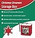 See-Through Christmas Ornament Storage Box for 27 Large Ornaments