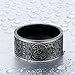 PAMTIER Stainless Steel Vintage Black Ring for Men Chinese Ancient 4 Guardian Beasts Signet Band Size 13
