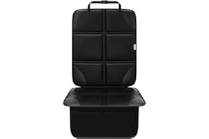 Meolsaek Car Seat Protector, Seat Protector for Child Car Seats with Non-Slip Thickest Padding, Seat Cover for Baby and Pet,Sedan SUV Truck (1 Seat Protector Black)
