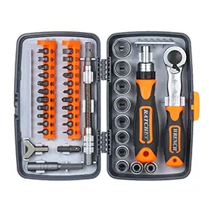 Generic 38pc Precision Ratchet Screwdriver Bit Set Screwdrivers Kit Electronics Repair Tool Kit with Flexible Shaft Extension Rod for Phone Laptop Watch and Other Electronic Devices