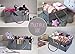 Luluna Pink & Gray Baby Gift Basket for Girls | Diaper Caddy Organizer for Newborn Girls | Great Gift Idea for New Mother
