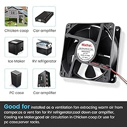 Wathai 2Pin 120mm x 38mm Brushless Cooling Case Fan