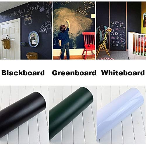 80 Inches Long Chalkboard Contact Paper Vinyl, Removable Wall Decal Poster, Blackboard Roll Adhesive Chalk Board for School Office Home Supplies (Green)