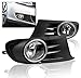 ZMAUTOPARTS for VW Golf Jetta MK6 Bumper Fog Lights Lamp Chrome Black Grille Cover Set