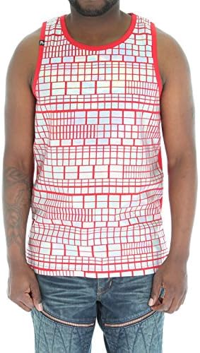 Imperious Men's Hologram Tank Top-Red-M