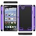 ZTE Lever Case, LK [Shock Absorption ] Impact Resistant Hybrid Dual Layer Armor Defender Protective Case Cover for ZTE Lever LTE (Purple)