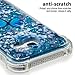 COTDINFORCA A7 2017 Case, 3D Cute Painted Glitter Liquid Sparkle Floating Bling Quicksand Shockproof Protective Bumper Silicone Case Cover for Samsung Galaxy A7 2017 A720. Liquid - Blue Butterfly